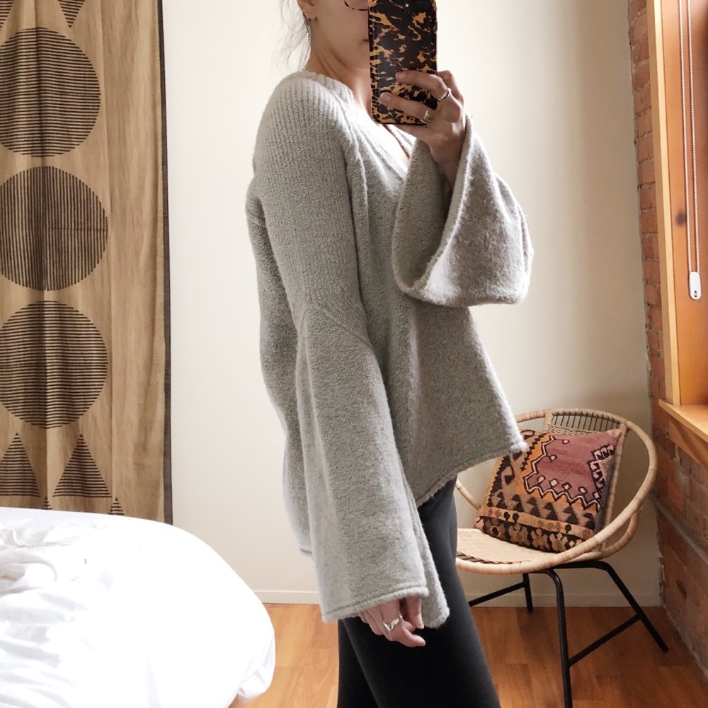Free People • Lovely Lines Sweater Grey - Picture 4 of 7